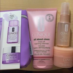 Clinique set (cleanser+ spray+ moisturizer)